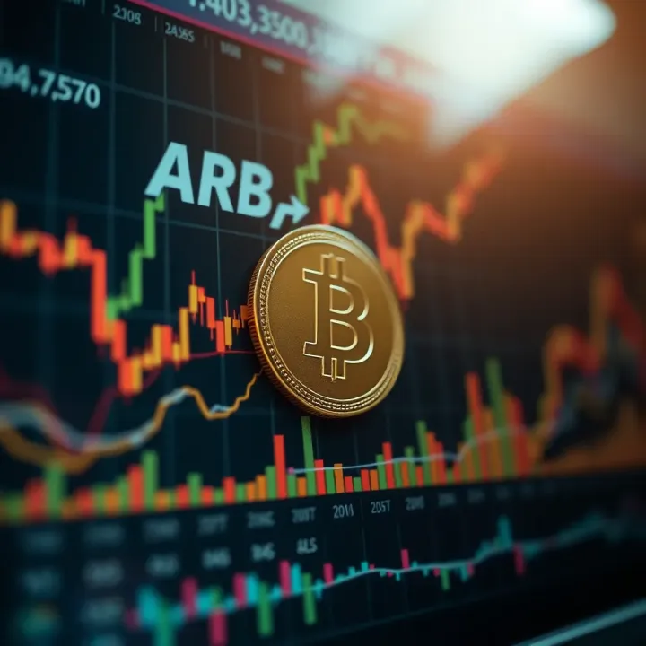 Graph illustrating ARB token price trends and market dynamics