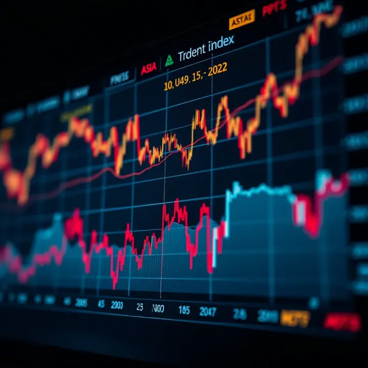 Graph displaying recent fluctuations of the Asia Composite Index over several months