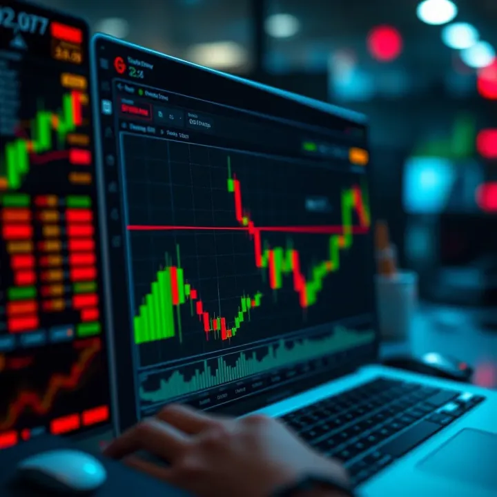 Graphical representation of risk management strategies for binary options trading on TradingView