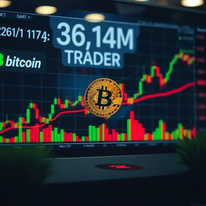 Graph showing Bitcoin price trends with highlighted market analysis and technical indicators