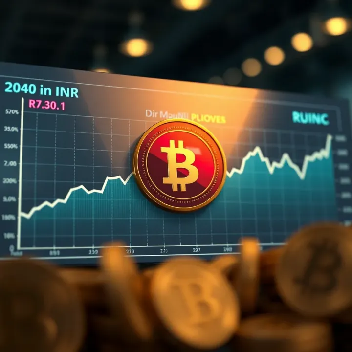 Graph showing historical and projected price trends of BitTorrent Coin in Indian Rupees