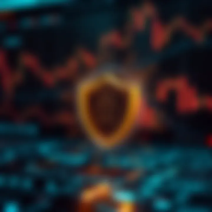 Secure digital shield symbolizing protection and compliance in online trading apps