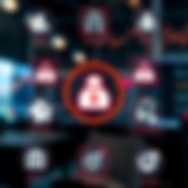 Illustration of risk assessment and regulatory compliance symbols related to trading safety