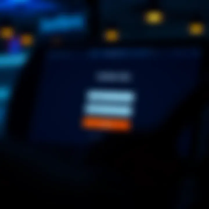 User interface showing login screen of Botbro Biz platform with input fields and login button