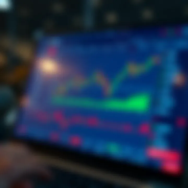 Interface of a demo trading application showing virtual stock prices and portfolio details