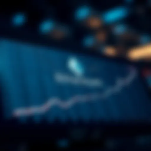 Graph showing upward trend lines representing Ethereum's market growth potential