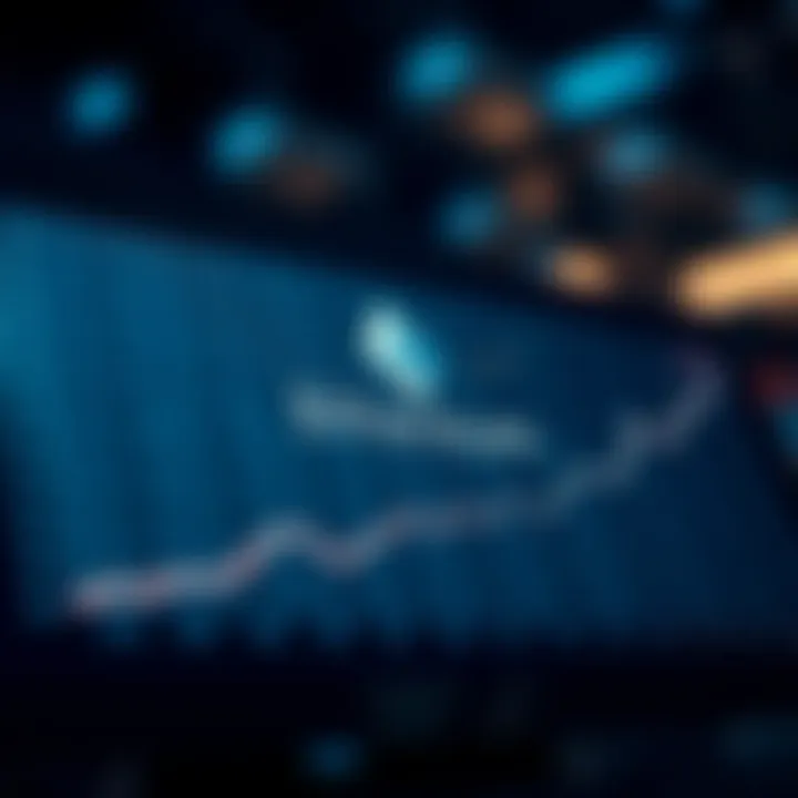 Graph showing upward trend lines representing Ethereum's market growth potential