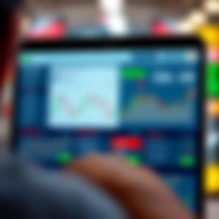 Interface showcasing key features of an affordable stock trading app in India