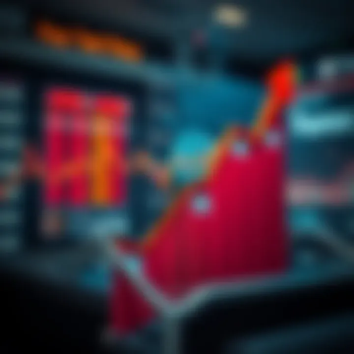 Graph showing upward trend in forex trading with Indian Rupee and global currencies