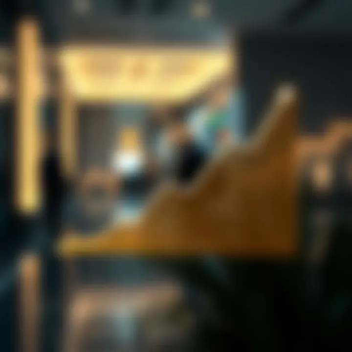 Graph showing upward trend in share price over time representing growth projections for a major Indian conglomerate