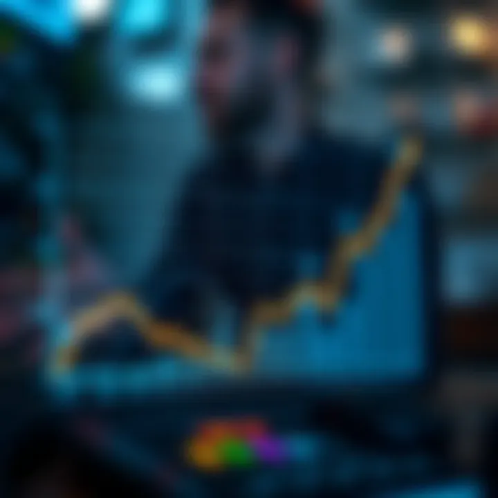 Graph showing growth trends in the online auction and technology industries