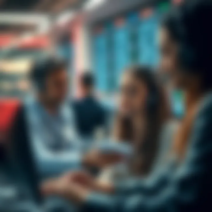 Customer support representative assisting a client with trading platform queries