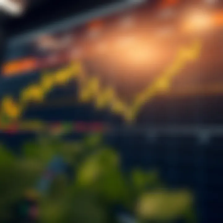 Graph showing rising rankings on a trading leaderboard indicating performance improvements