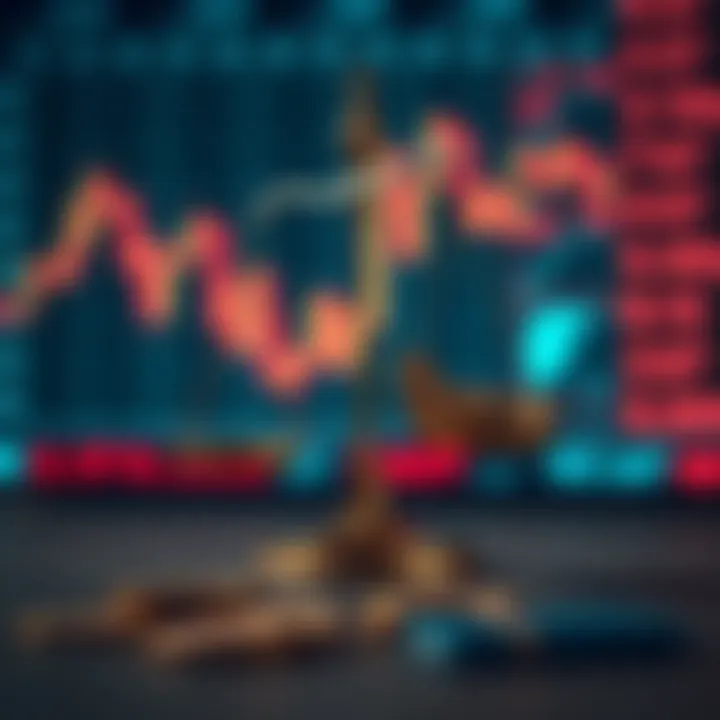 Illustration showing legal scales balanced against digital currency symbols representing online trading regulations in India