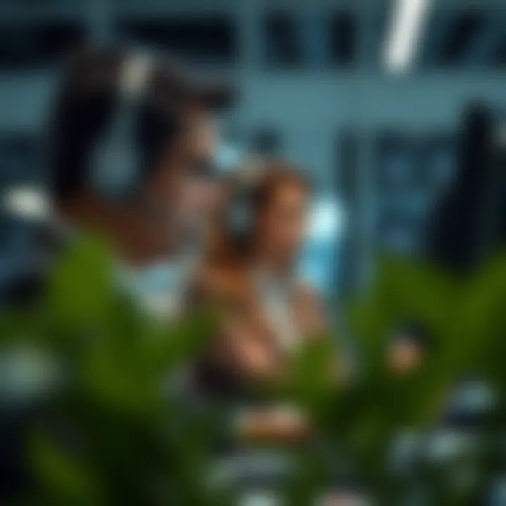 Customer support team assisting traders with inquiries through digital communication tools