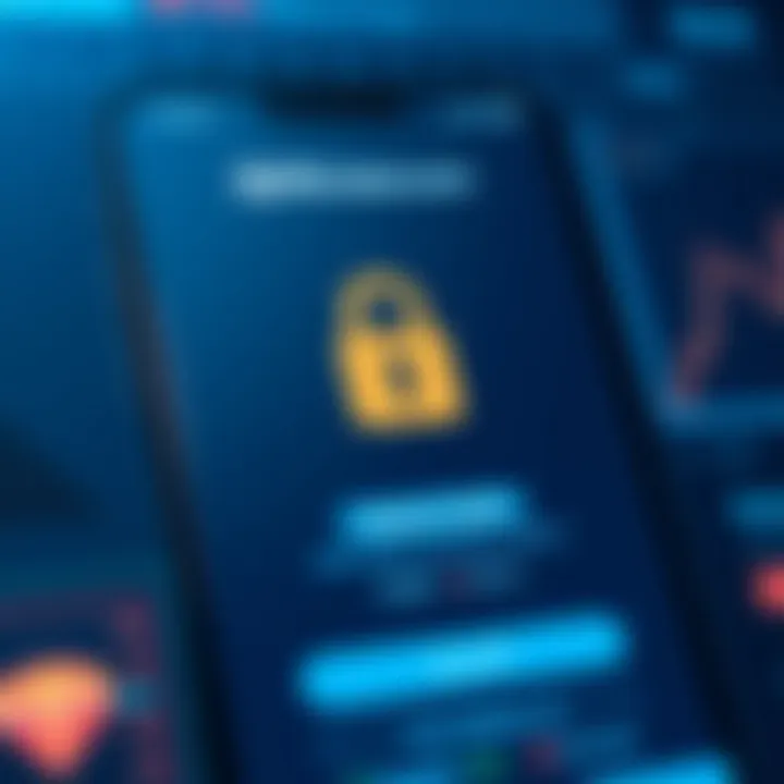 Secure login screen of QXBroker.com app highlighting encryption and safety features