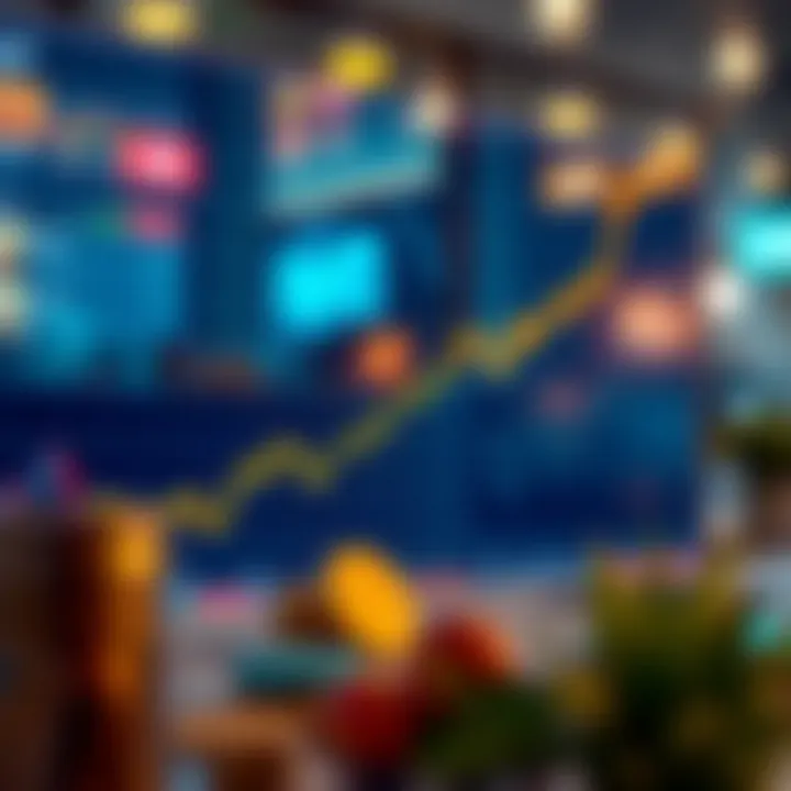 Graph showing upward trend in Reliance Industries stock price reflecting growth projections