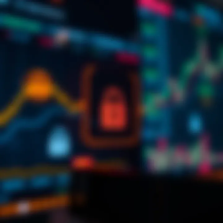 Secure trading environment with digital locks and customer support icons emphasizing safety and assistance