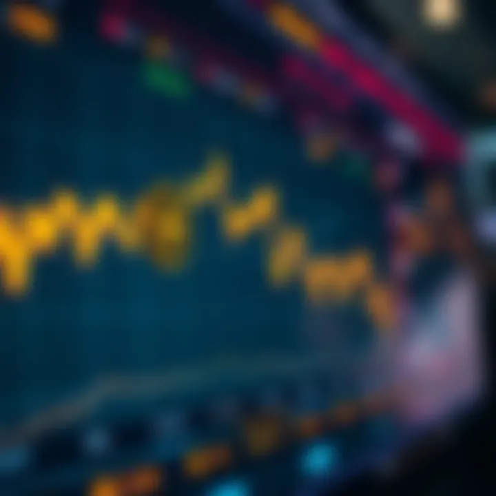 Graph showing Binance Coin price fluctuations in Indian Rupees on a digital trading platform