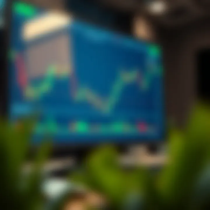 Forex trading platform showing currency pairs and price charts on screen