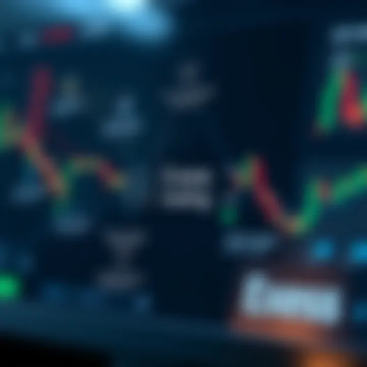 Diagram illustrating the concept of copy trading on the Exness platform with interconnected trading charts and signals