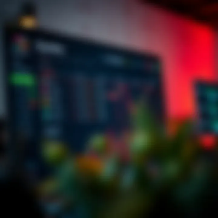 Quotex Platform Interface with Signal Alerts Dashboard view of Quotex platform displaying signal alerts and trading options