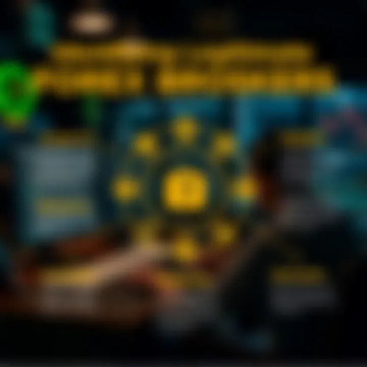 Illustration depicting key factors to identify legitimate forex brokers and avoid risks