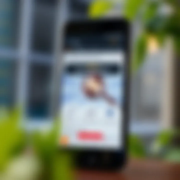 Mobile device showcasing forex trading app features with legal compliance icons