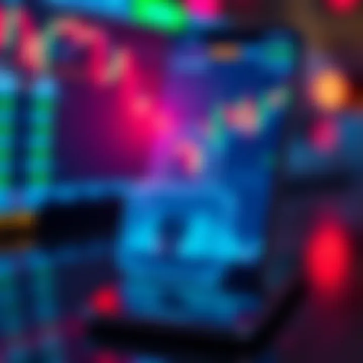 Secure digital padlock overlay on a smartphone screen showing forex market graphs