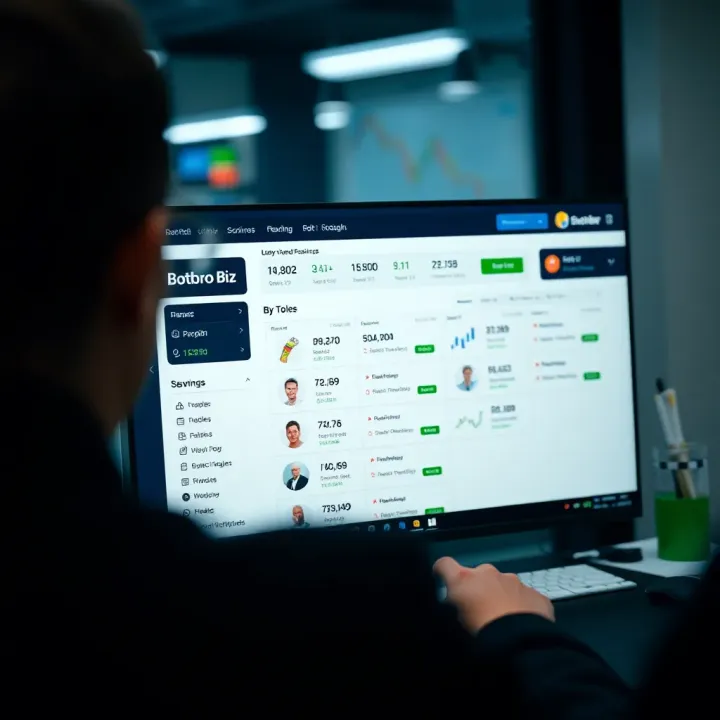 Dashboard view highlighting key features and tools available for businesses using Botbro Biz