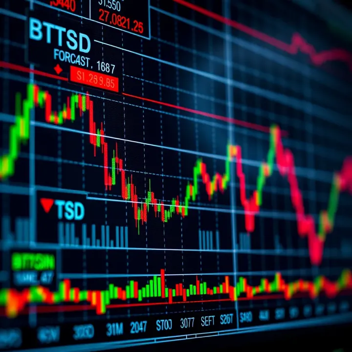 BTCUSD Market Trends and Influencing Factors Graph depicting Bitcoin market trends and key influencing factors including volume and momentum