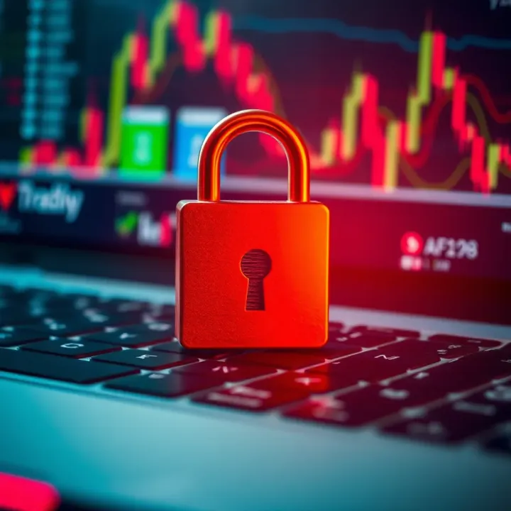 Security features on a trading platform including encryption and user authentication