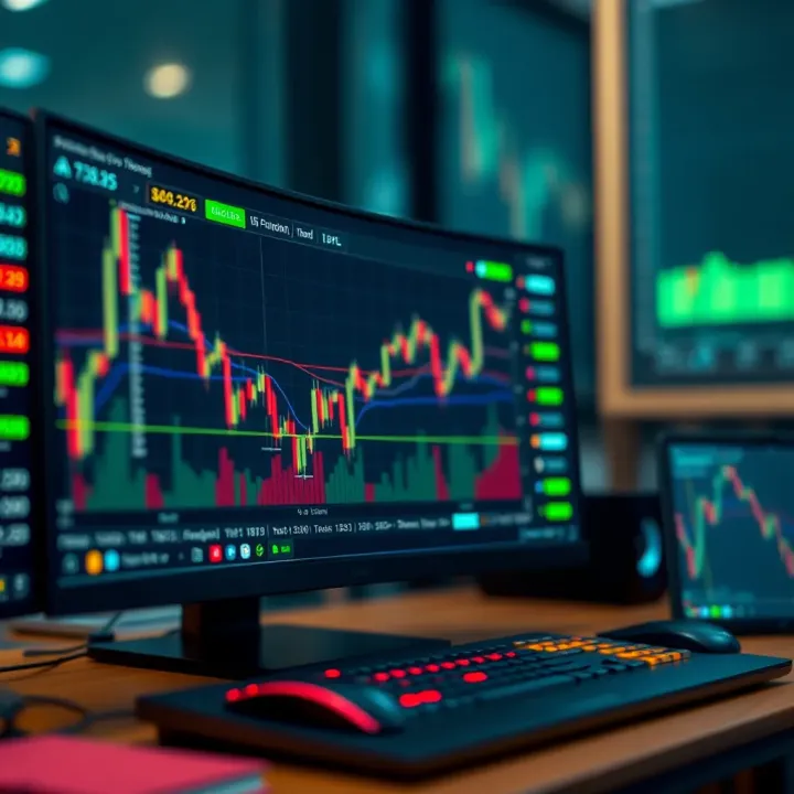 Visual representation of forex trading strategies and risk management techniques on Quotex