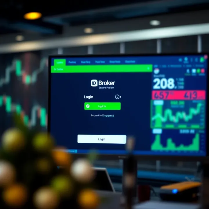 Secure login interface for accessing QX Broker trading platform in India
