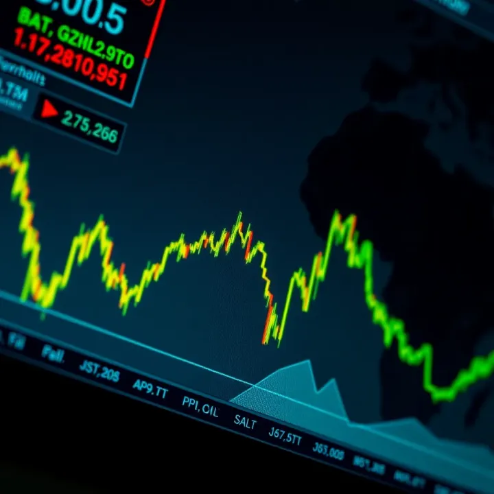 Crude Oil Price Trends Influenced by Global Factors Chart showing crude oil price fluctuations influenced by global economic and geopolitical factors