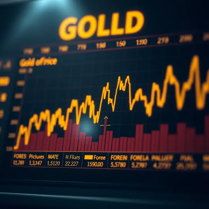 Graph showing fluctuations in gold prices alongside forex exchange rates relevant to Indian markets