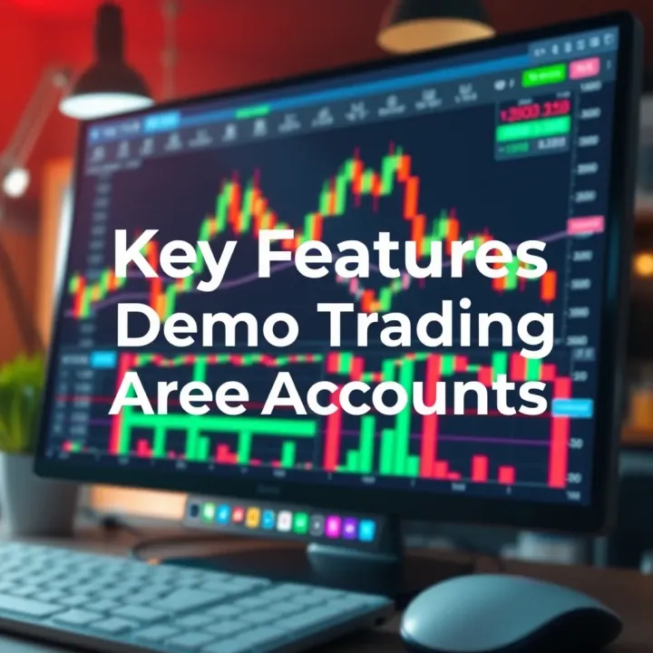 Illustration of trading charts and financial graphs on a computer screen representing demo trading account features in India