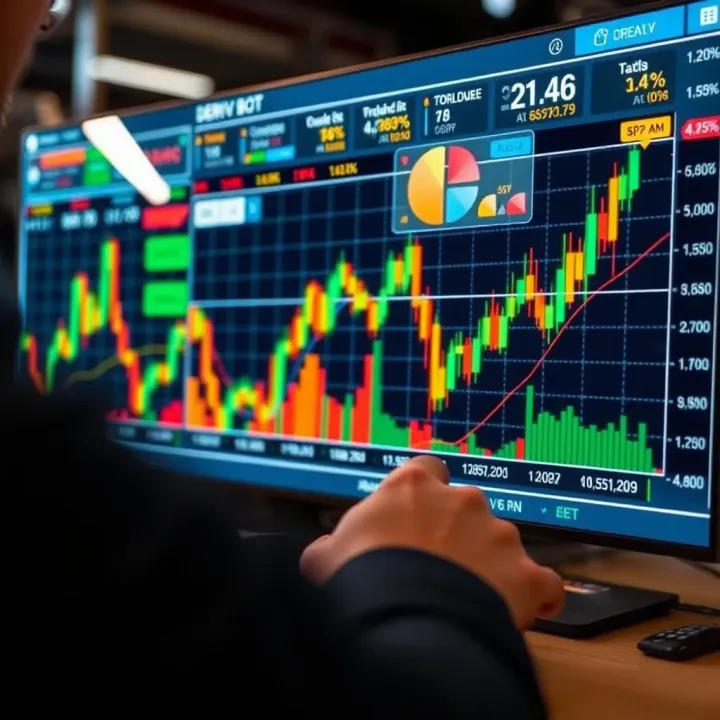 Graph depicting trading strategy performance and efficiency using Deriv Bot