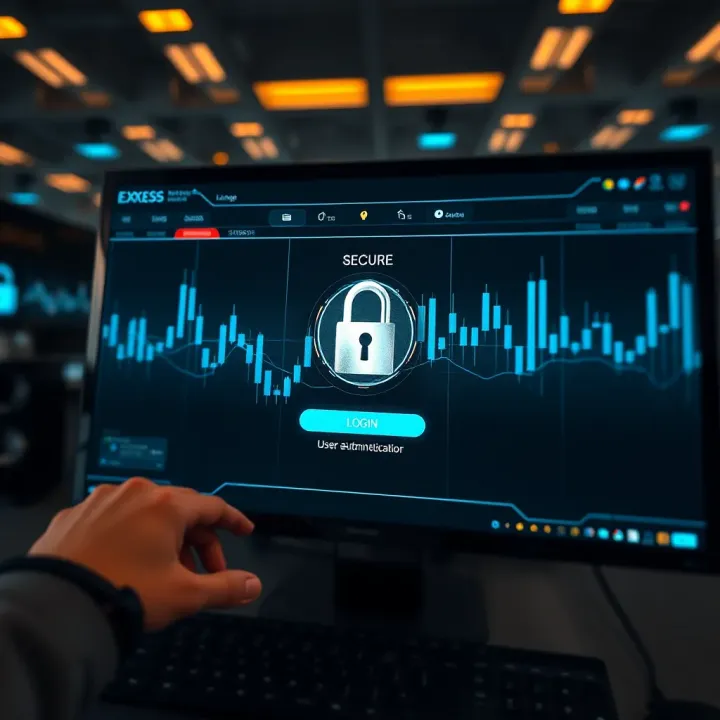 Security Features of Exness Web Terminal Secure login screen for Exness Web Terminal highlighting encryption and user authentication