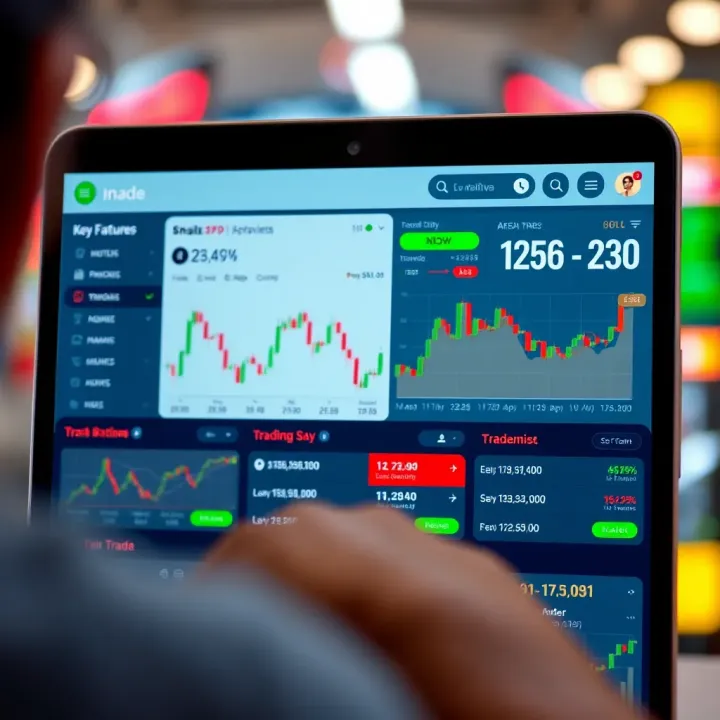 Interface showcasing key features of an affordable stock trading app in India