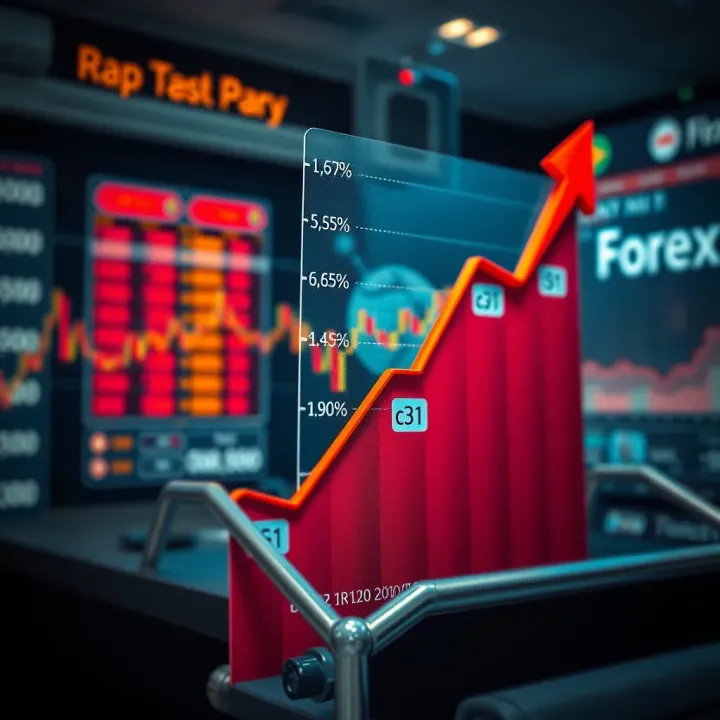 Graph showing upward trend in forex trading with Indian Rupee and global currencies