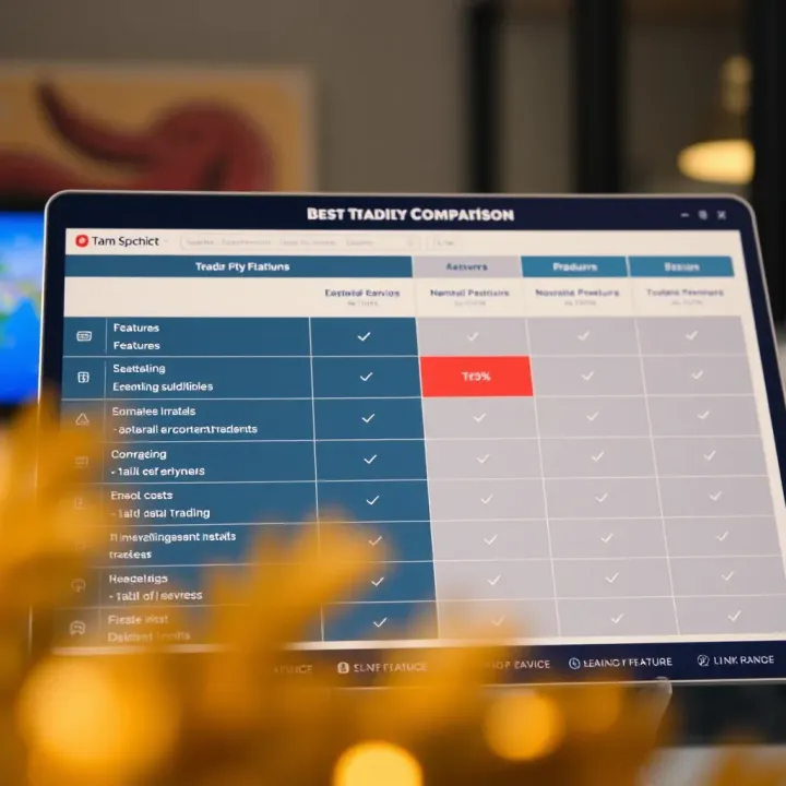 Comparison chart highlighting features, costs, and security aspects of popular trading platforms for Indian investors