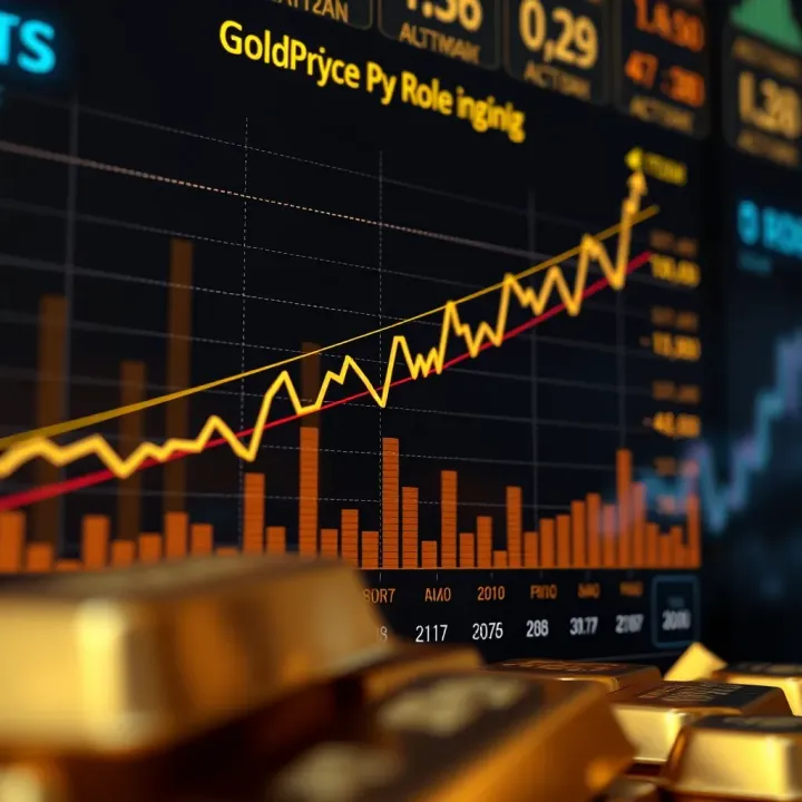 Graph showing projected increase in gold prices influenced by economic and geopolitical factors in India