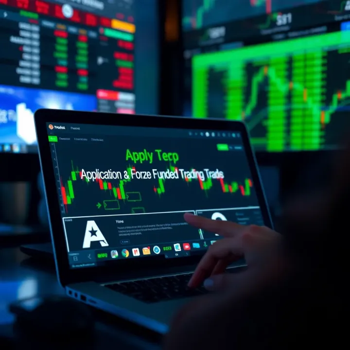 Visual representation of application and approval for forex funded trading opportunities
