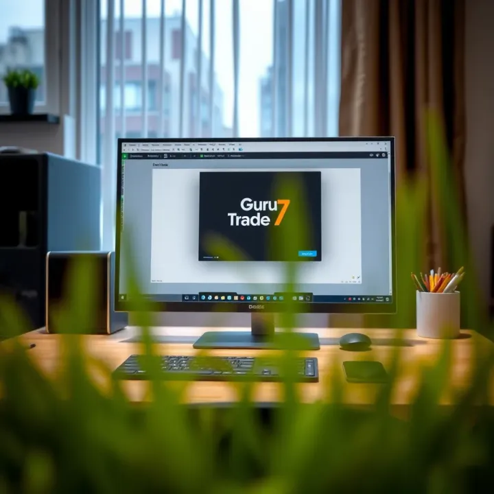 Guru Trade 7 Software Installation Window on PC Installation window showing Guru Trade 7 software setup on a desktop environment