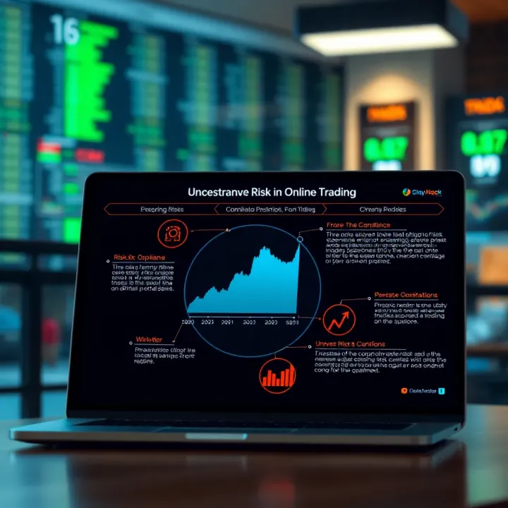 Graphical representation of risks and compliance factors associated with trading on digital platforms