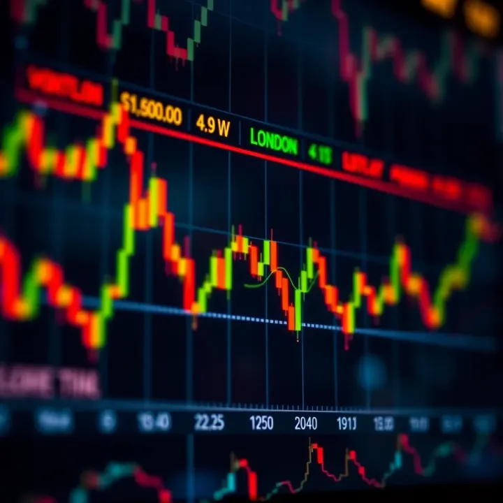 Graph depicting forex market activity during the London session with indicators for volatility and liquidity
