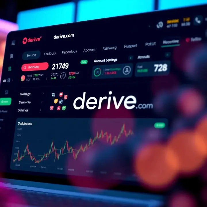 Exploring Derive.com User Dashboard Dashboard overview of Derive.com post-login features with navigation menu and account settings