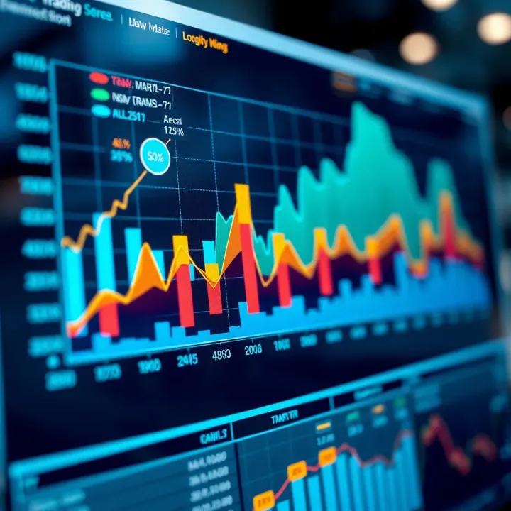 Graph depicting market trends and future growth opportunities in digital content distribution