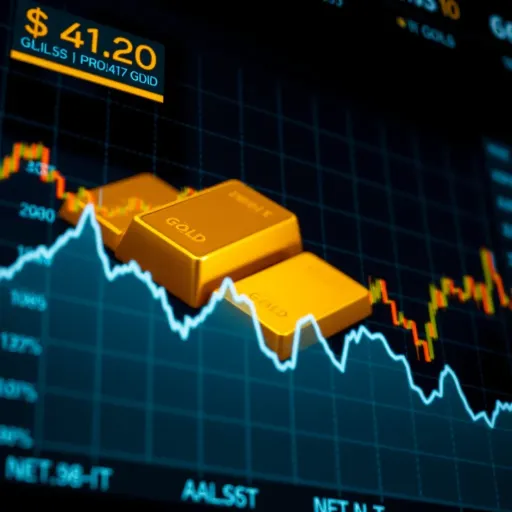 Graph showing fluctuations in gold prices influenced by economic factors
